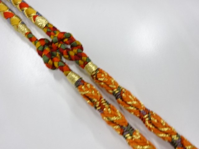 JAPANESE KIMONO / UNUSED FOR FURISODE HAND-TIED OBIJIME
